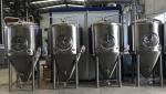 500L 1000L 2000L Stainless Steel Beer Tank , Conical Fermentation Tank