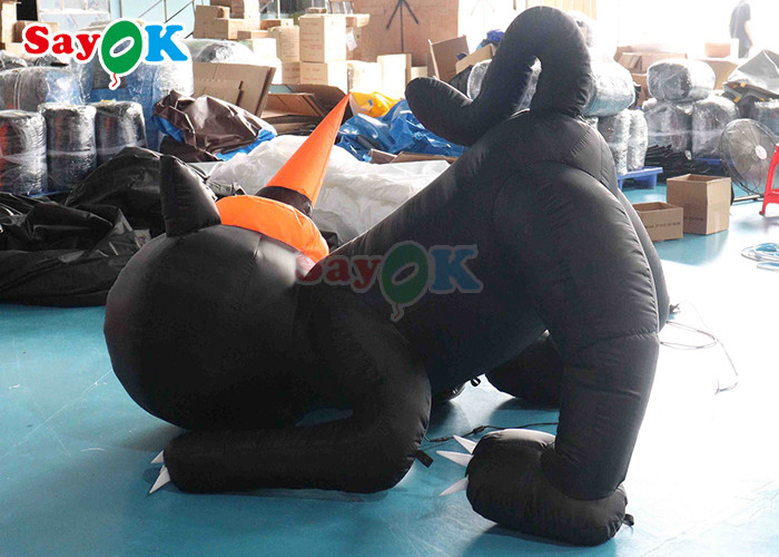 Halloween Cartoon Animal Model Inflatable Black Cat Halloween Yard Decoration