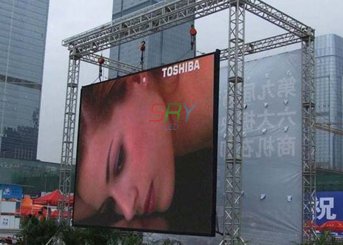 DIP346 Outdoor LED Billboard Rental Commercial 10mm LED Display 100000hrs Lifespan