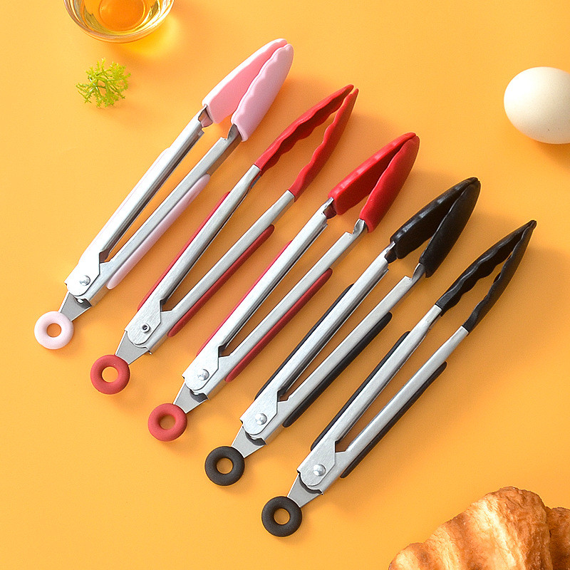 Silicone Kitchen Tongs With Silicone Tips Set Of 3 Heat Resistant Tongs Tools For Serving Food 7 Inch 9 Inch 12 Inch
