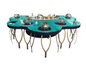 Quality Stainless Steel Commercial Teppanyaki Grill Table Electricial Tube Induction 8KW wholesale