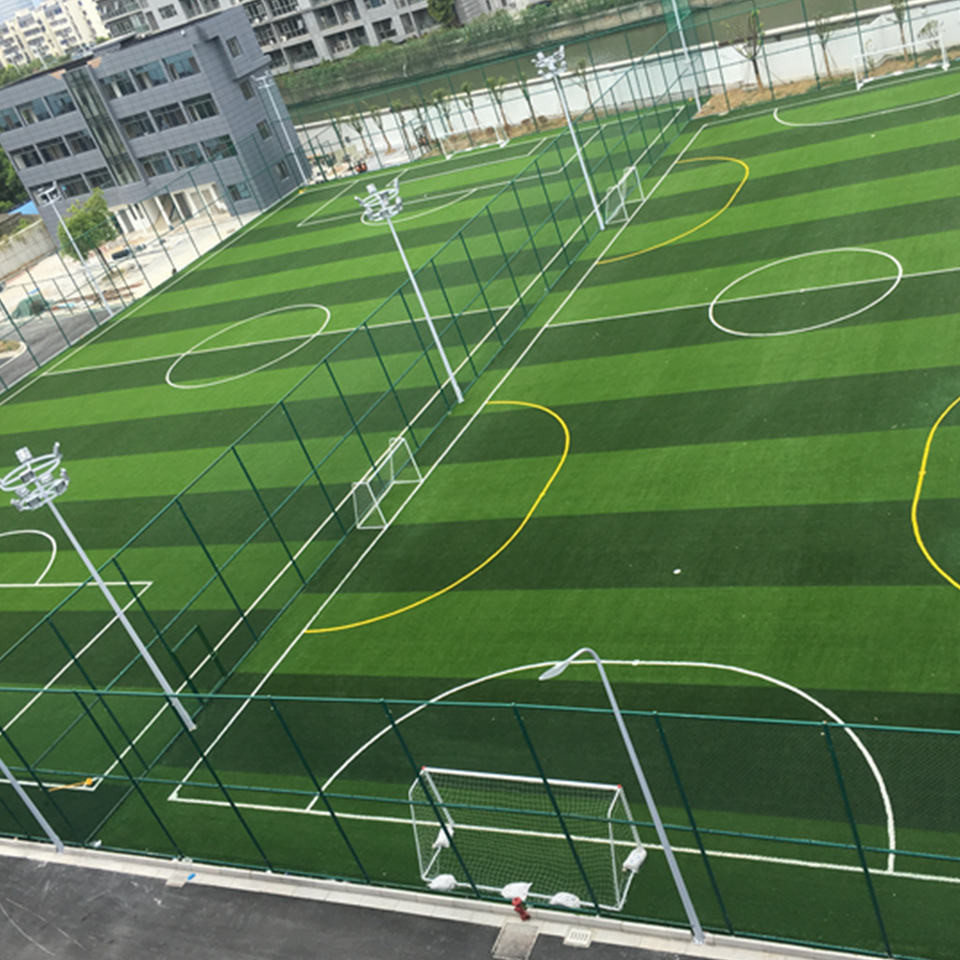 Natural Green Football Artificial Grass 60mm With Stem Shape