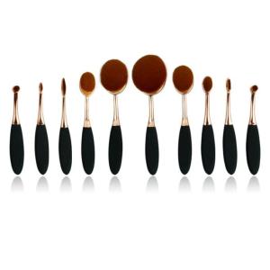 Quality oval shaped brush Professional makeup brush set wholesale