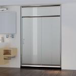 Semi Frame Tempered Glass Shower Screen Single Panel Slide