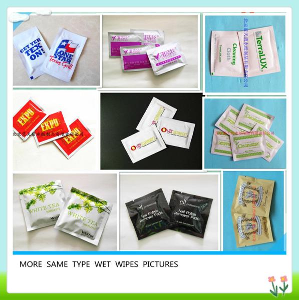 China factory single packed spunlace customized restaurant/airlines wet wipes