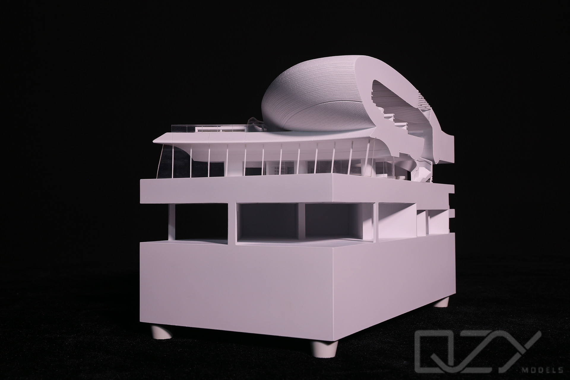 MAD 1/50 Shenzhen Bay Cultural Plaza Section Model A Symphony in White Precision
