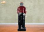 Red Poly Butler Statue Fat Chef Kitchen Decor Resin Butler Sculpture Statue 90cm