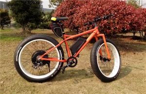 Quality Orange Super Fat Tire Mountain Bike / Womens Fat Tire Snow Bike wholesale