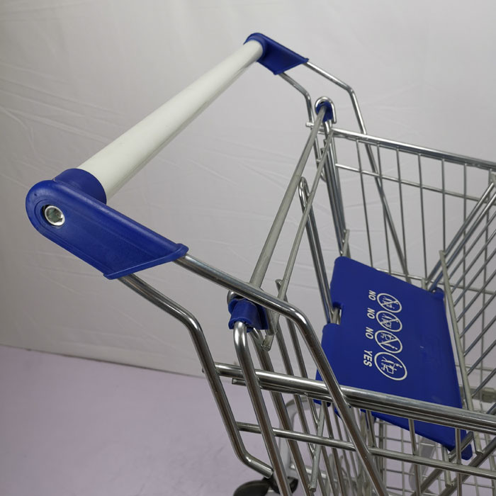 German Style 100L Supermarket Metal Grocery Cart With Underframe