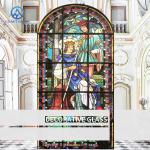 Medieval Style Decorative Glass Window Panels Leisure Facilities
