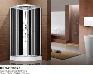 Quality Shower Cabin with white acrylic tray chrome aluminium wholesale