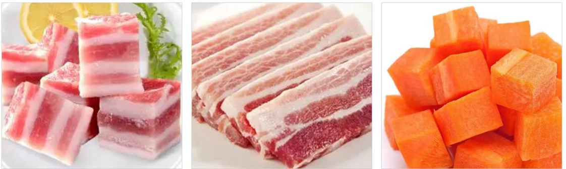 2300*1100*1515 mm Industrial 304 Stainless Steel Beef Mutton Poultry Meat Cube Cutting Dicing Machine