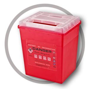 Quality 8 Litre Sharps disposal container, Sliding Lid, Red,Sharps Container | WinnerCare wholesale