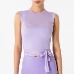 STC Jacquard Nylon Sports Ladies Yoga Tops Soft Light Cycling Vest Blouse