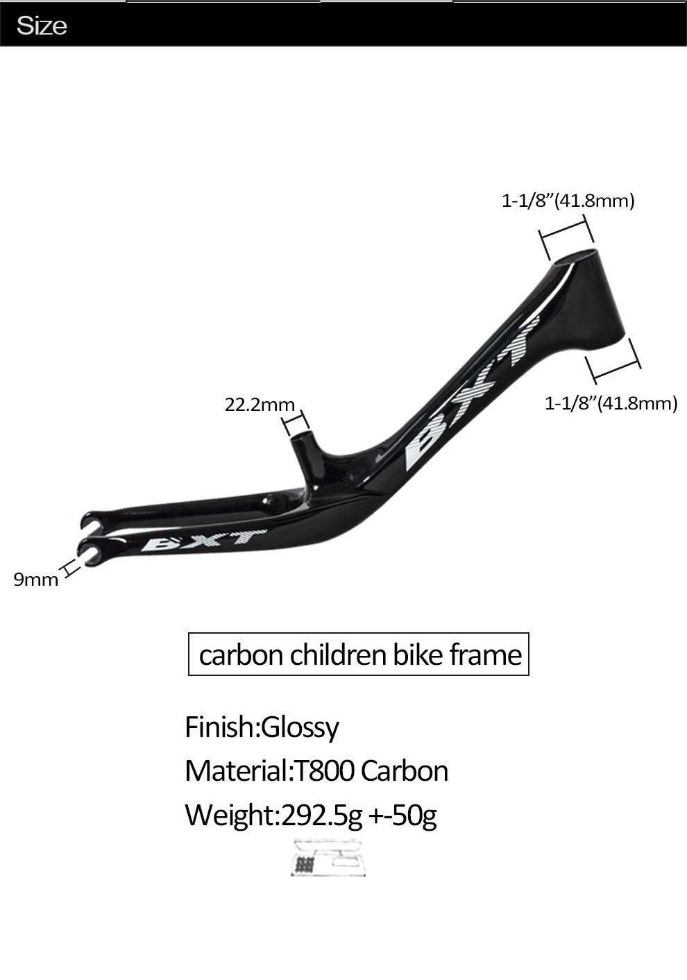 Children Balance Bike Frame Full Carbon Fiber Balance Bike Frame