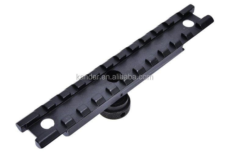 Hunting Black 11mm to 20mm Conversion Adapter Mount with Knurled Thumb Nut Connector