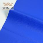 Blue Micro Fiber PU Coated Leather Vegan Materials For Football