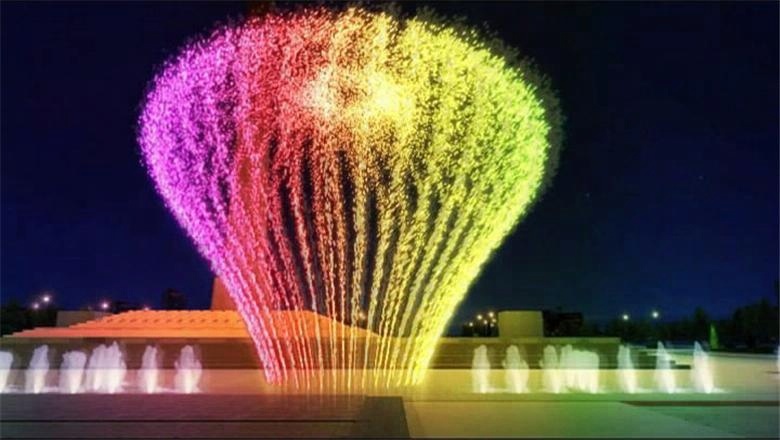 Large water dancing speakers with multimedia musical water fountain