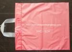 Pink Side Gusset Plastic Hanger Bags Large Size For Gift / Grocery Shopping