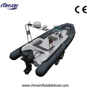 Quality FHH R760 Water Rafting Air Folding Rigid Hulled Inflatable Boat For Entertainment wholesale