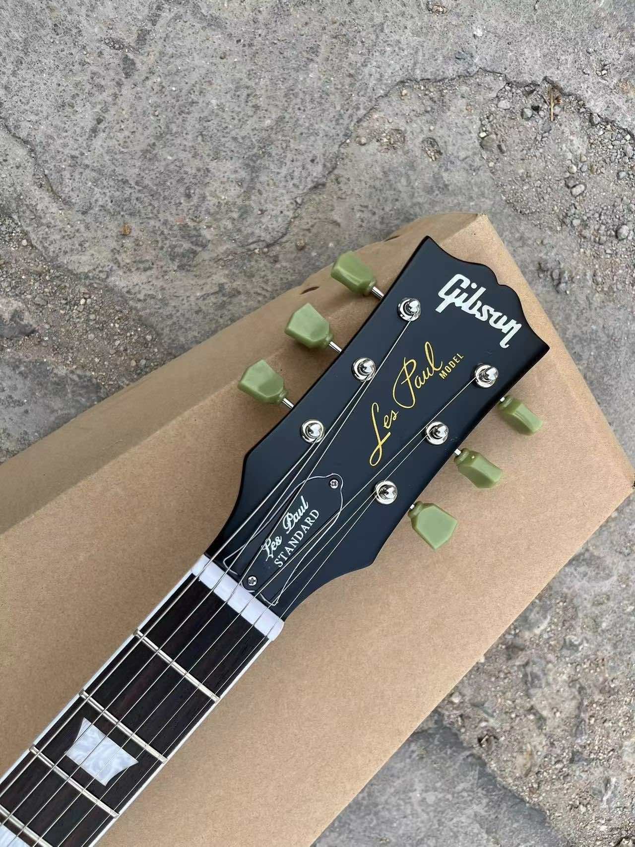 Custom GB Les Paul LP Style Electric Guitar with Mahogany Gold Body Maple Neck Customized Guitar