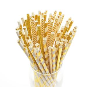 Quality 197mm 8mm Reusable Straight Mugs Bar 100 Biodegradable Paper Straws wholesale