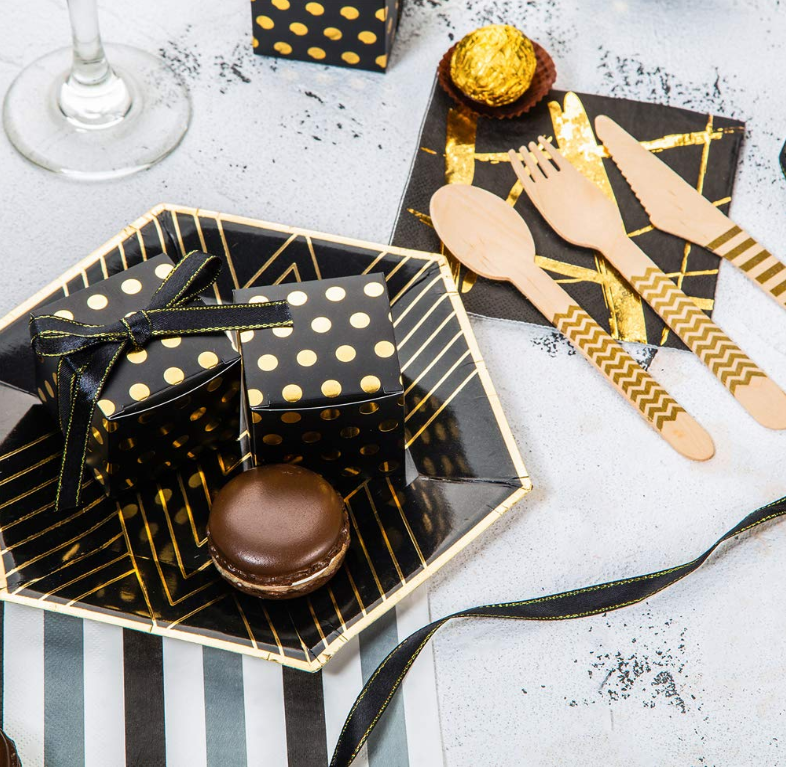 Gold And Sliver Stamping Christmas Gift Box With Ribbon Luxury Style