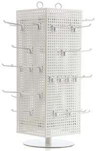 Quality White Jewelry Tree Display Stand , Rotating Jewelry Display Rack With Earring Storage wholesale