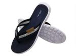 Flat Black Mens Sports Slippers Footwear With Arch