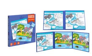 Quality Children's Educational Magnetic Jigsaw Puzzle Toys Land Animal For 5 Year Olds wholesale
