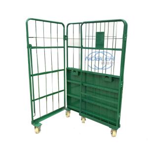 Quality Warehouse Storage Cage, Butterfly Cage Tire Frame Free Folding With Casters wholesale
