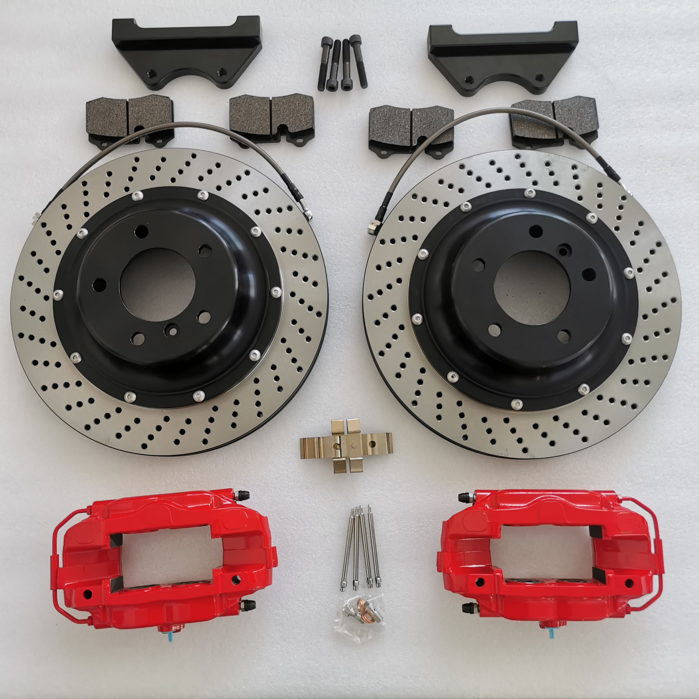 Tesla F50 4 Pot Brake Kit 330*28mm Drilled Slot Disc