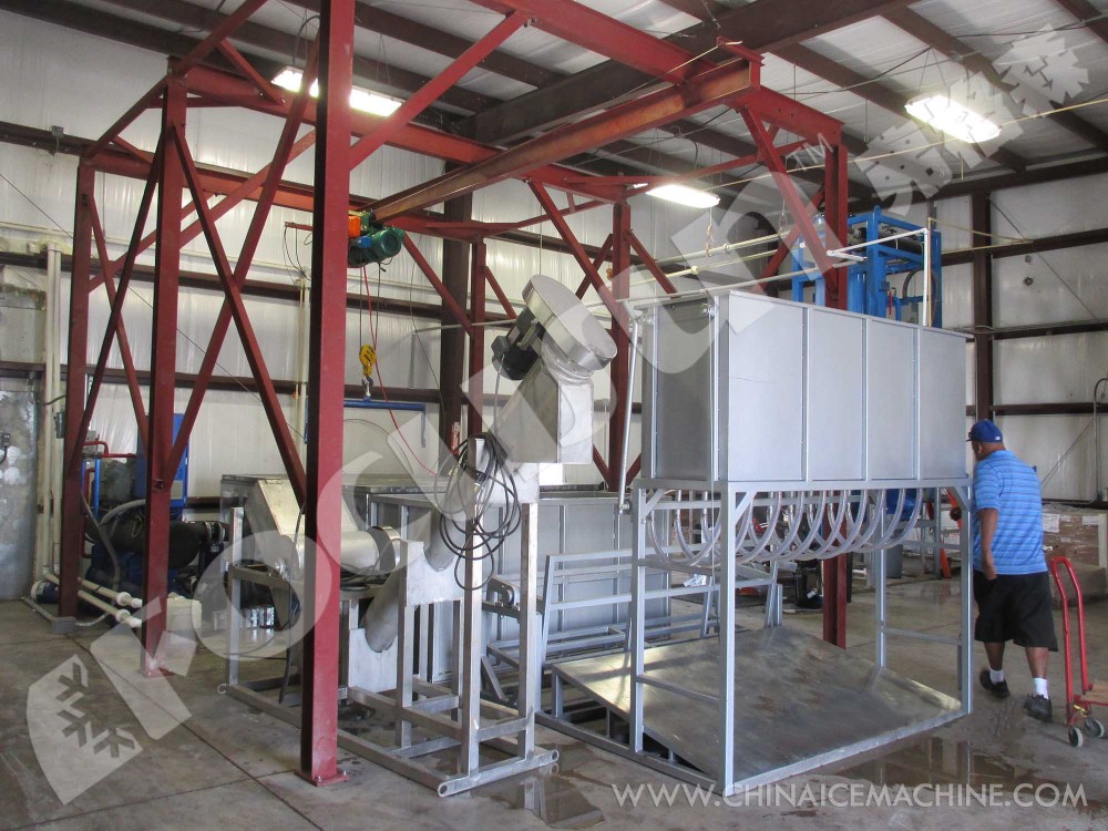 Long Service Life Block Ice Maker with Brine System and Ice Crusher 5000 kilos per Day