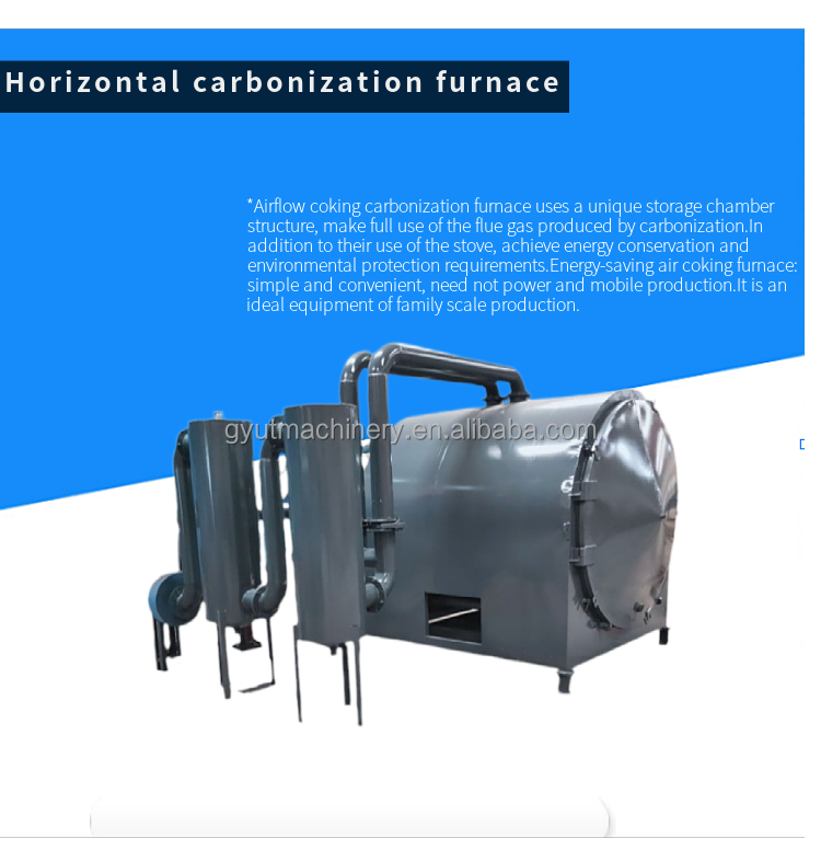 Professional Biochar Retort Charcoal Furnace for Biomass Gas Fuel Manufacturing