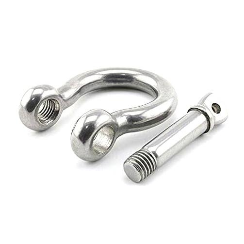 Lifting Purposes Stainless Steel Bow Shackles with Collar Pin Type and Polished
