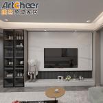 Customized Size Modern Design 85 Inch Wood Tv Stand Wall Unit for Living Room