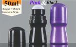Empty 50ml Essential Oil Cosmetic Plastic HDPE Roller Bottle White Deodorant