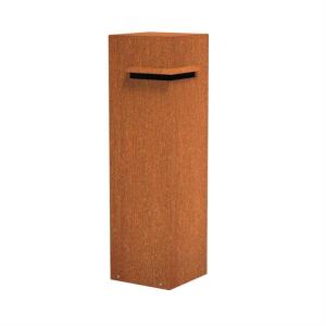 Quality Residential Curbside Rusty Corten Steel Landscape Letter Box wholesale