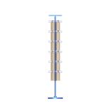 6 Sides Metal Floor Display Stands 36 Hooks KD Construction