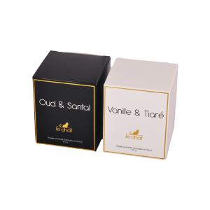Golden Border Custom Jar Candle Boxes 1mm Coated Paper Material