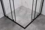 Corner Bathroom Black Frame 2 Sided Shower Cubicle Aluminum Frame