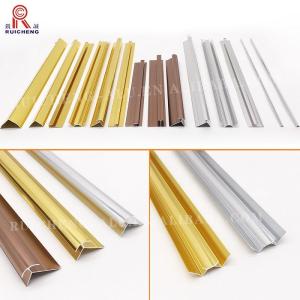 Quality Golden Decorative Aluminum Trim Molding 10mm X 20mm Mill Finished wholesale