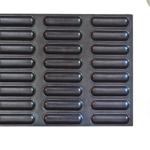 1.5mm Nonstick Hot Dog Bun Baking Tray Black Aluminum Bun Pan