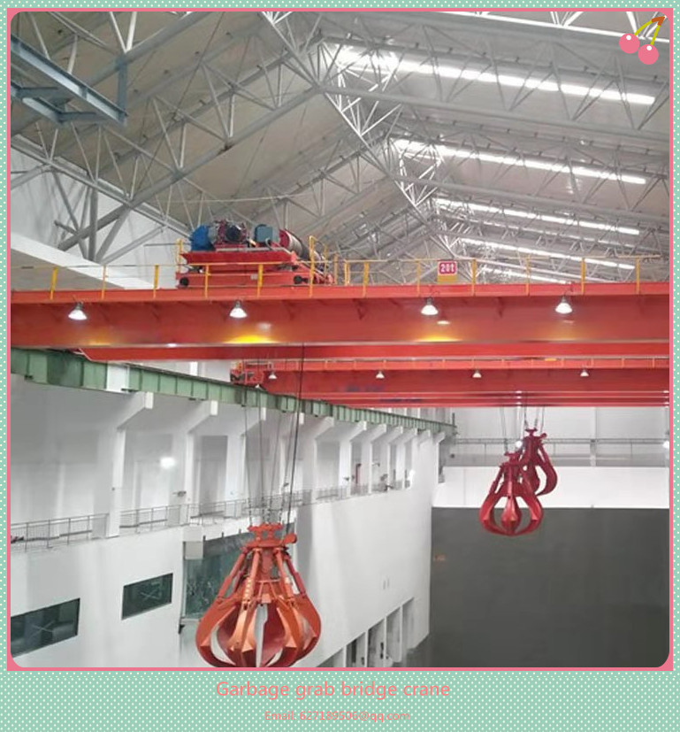 China's high quality and low price50 ton garbage grab bridge double beam crane, power plant double beam crane, grab dou