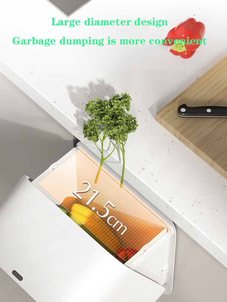 Household Wall Mounted Trash Can 7L Smart Trash Can For Kitchen