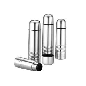 Quality 750ml bullet thermos bottle non-slip rubber handle vacuum flask excellent insulation wholesale