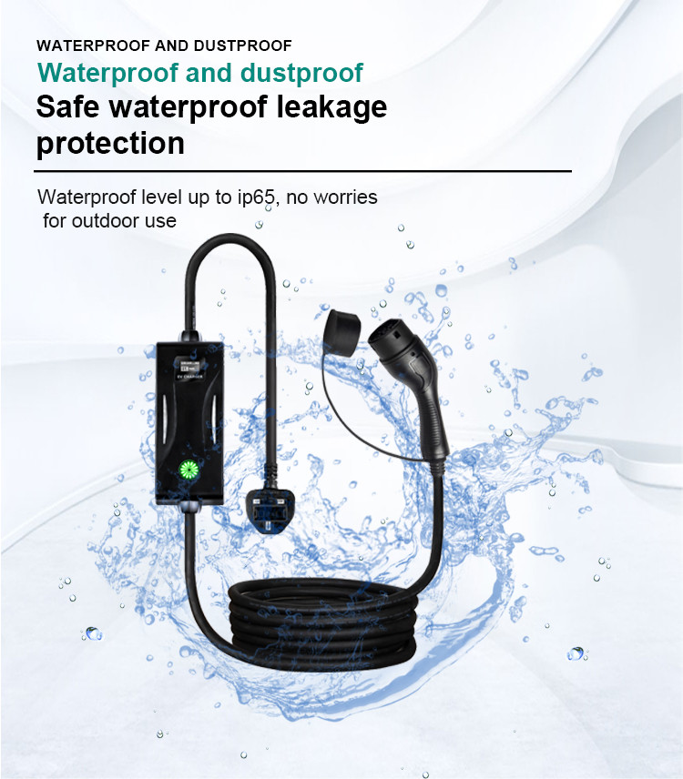EVCOME Portable Ev Charging Station (220V 8A 10A 13A 16A) 5M Or Customized Cable With OEM ODM