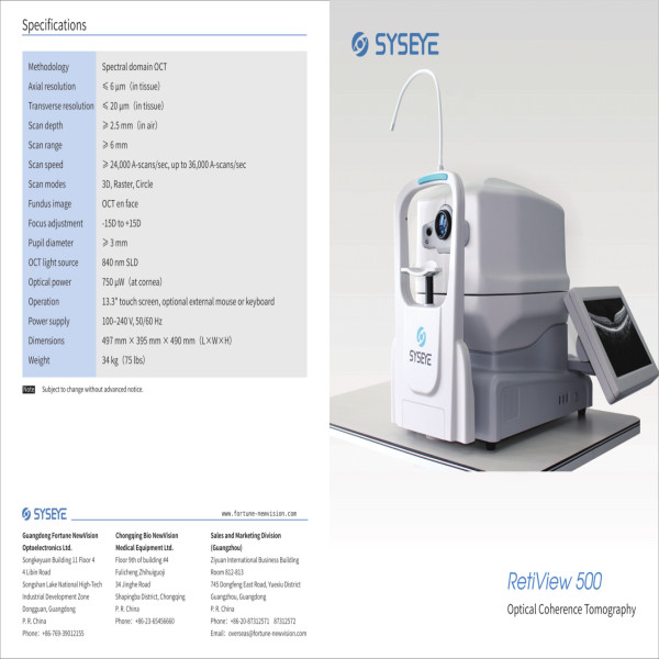 Fully Automated Optical Coherence Tomography Machine All - In - One Design