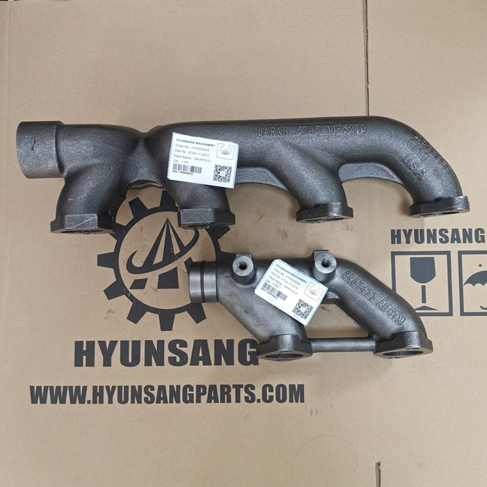 Wheel Loader Parts Exhaust Manifold 6745-11-5210 6745115210 For WA430