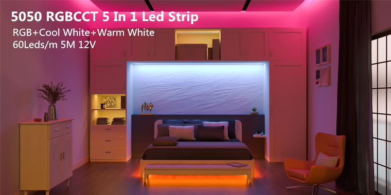 CCT Tunable White COB Flexible LED Strip High Density Flexible DC 24V
